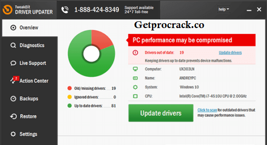 TweakBit Driver Updater Crack + Serial Key 2.2.4.56134 Latest Version Free Download